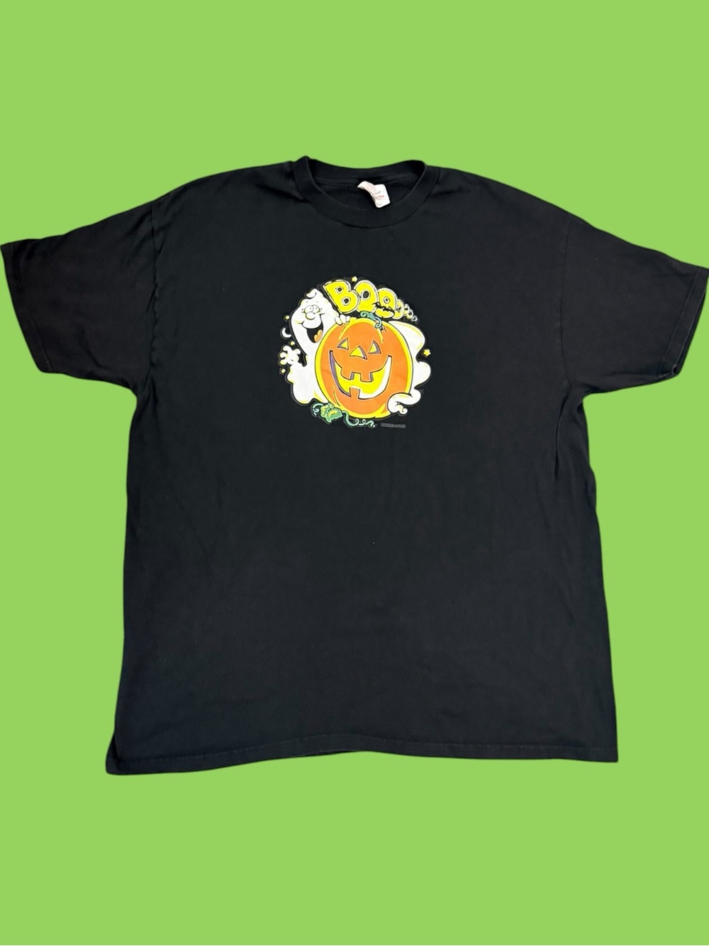 Vintage 90s Halloween Ghost Pumpkin Shirt XL